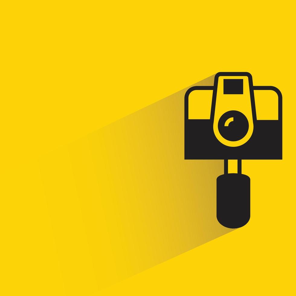 camera with selfie stick icon vector