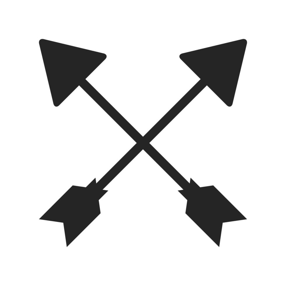 crossed arrows symbol vector