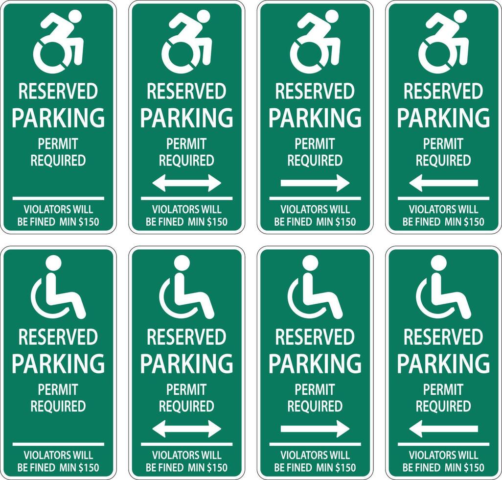 Handicap Parking Sign On White Background vector