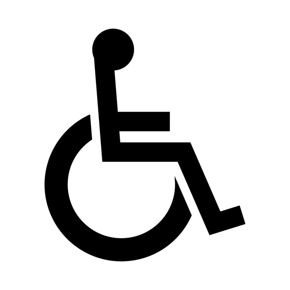 señal de estacionamiento accesible sobre fondo blanco vector