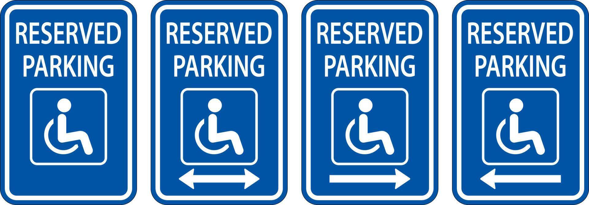 signo de estacionamiento reservado accesible sobre fondo blanco vector