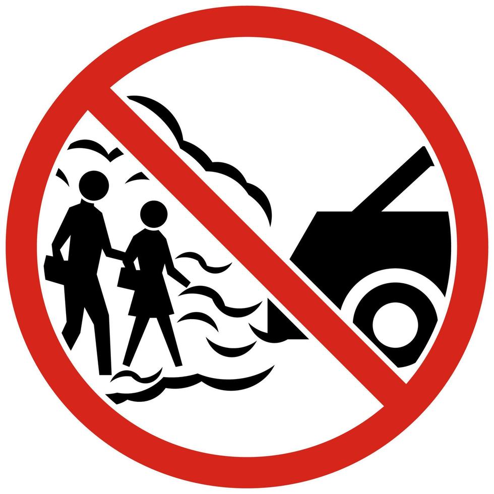 No idling, turn off engine. Prohibition Sign On White Background vector