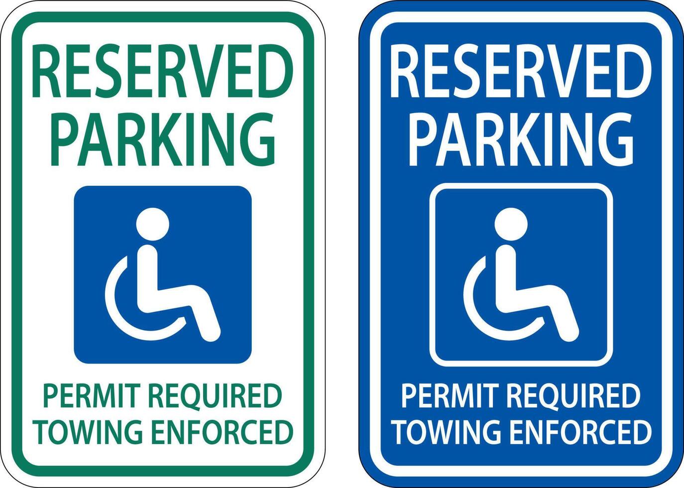 Accessible Parking Sign On White Background vector