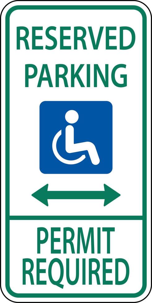 Accessible Parking Sign On White Background vector