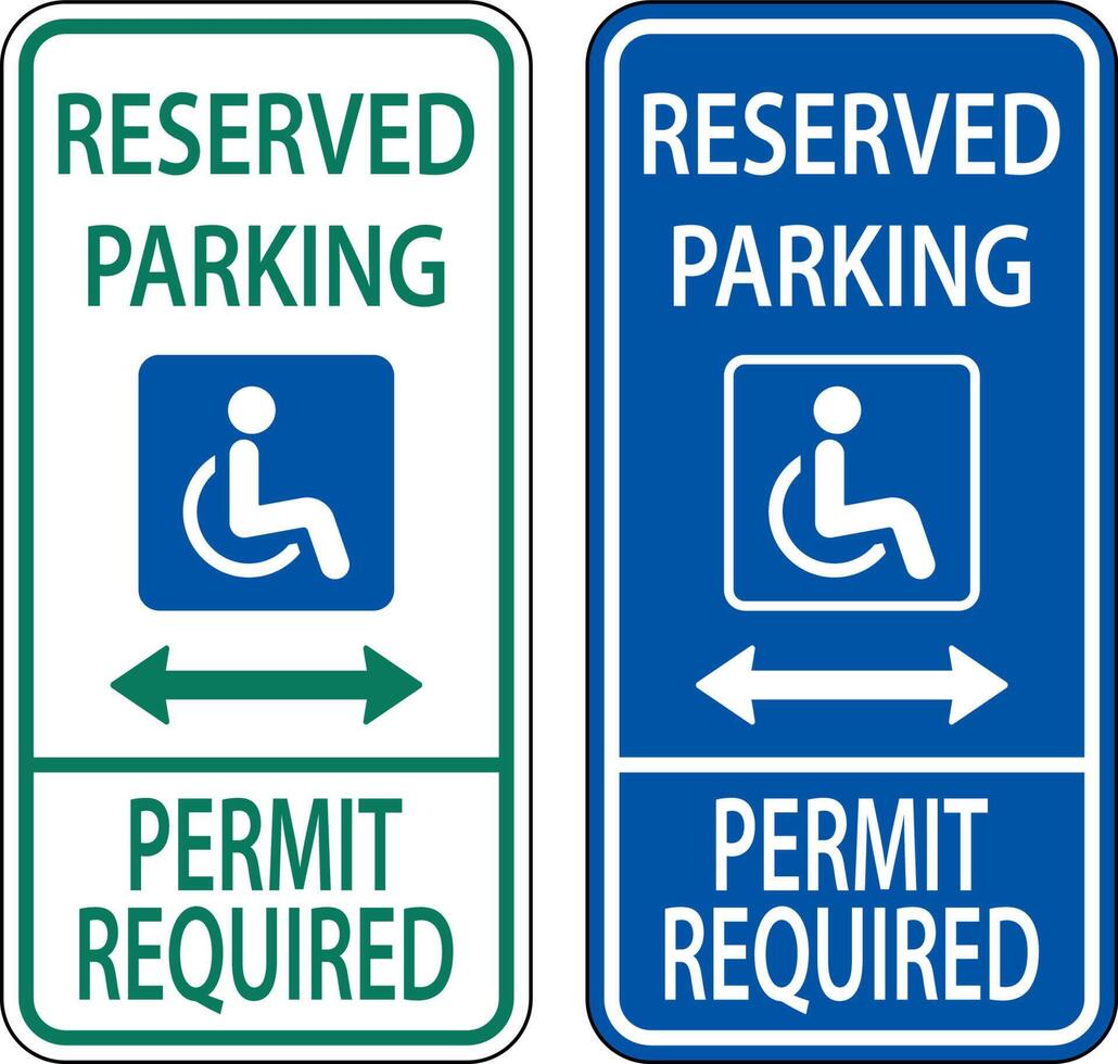 Accessible Parking Sign On White Background vector