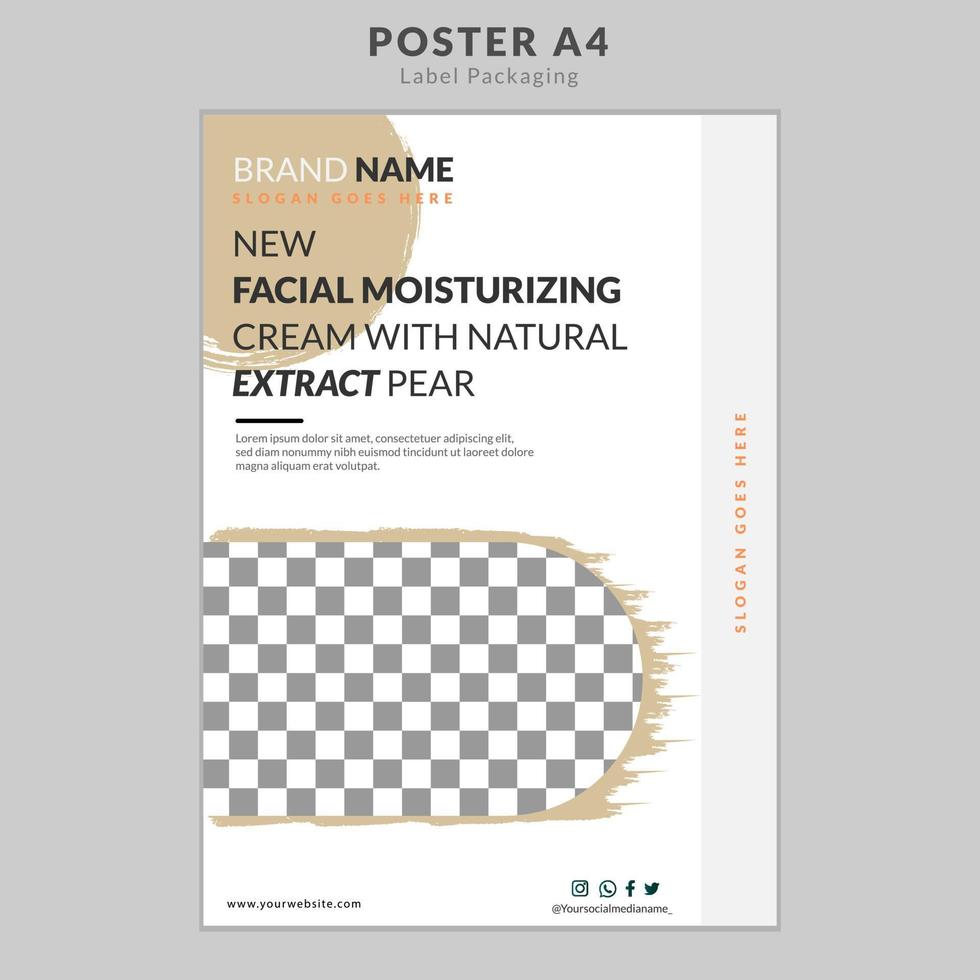 Poster Design Facial moisturizing vector