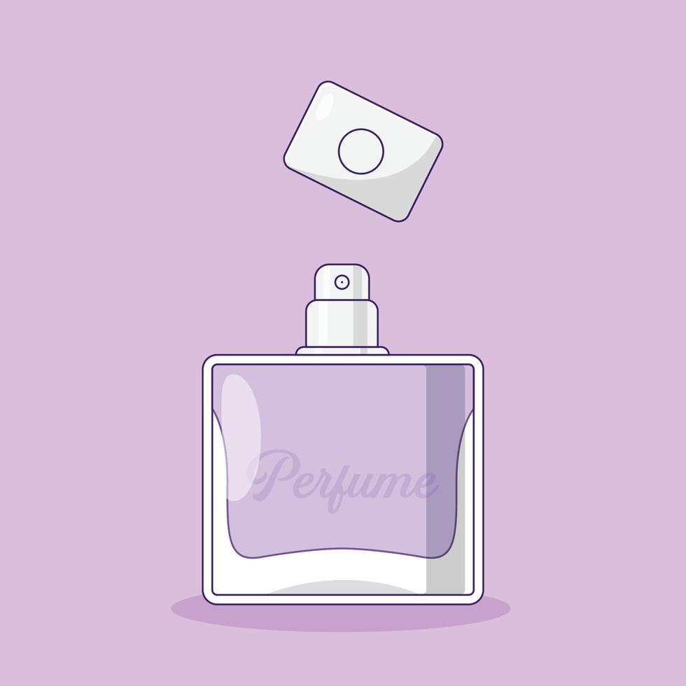 Perfume Vector Icon Illustration. Cosmetic Vector. Flat Cartoon Style Suitable for Web Landing Page, Banner, Flyer, Sticker, Wallpaper, Background