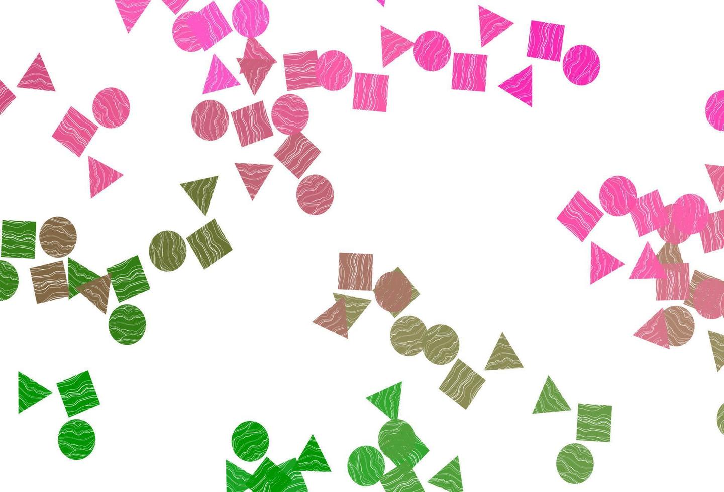 Light Pink, Green vector texture in poly style with circles, cubes.