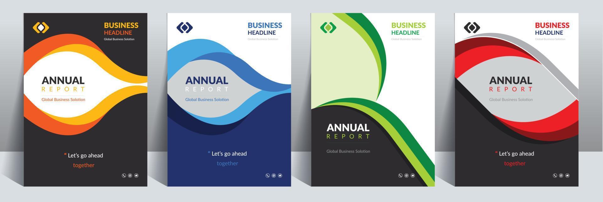 Annual Report Catalog Cover Design Template Concept adept to multipurpose Project vector