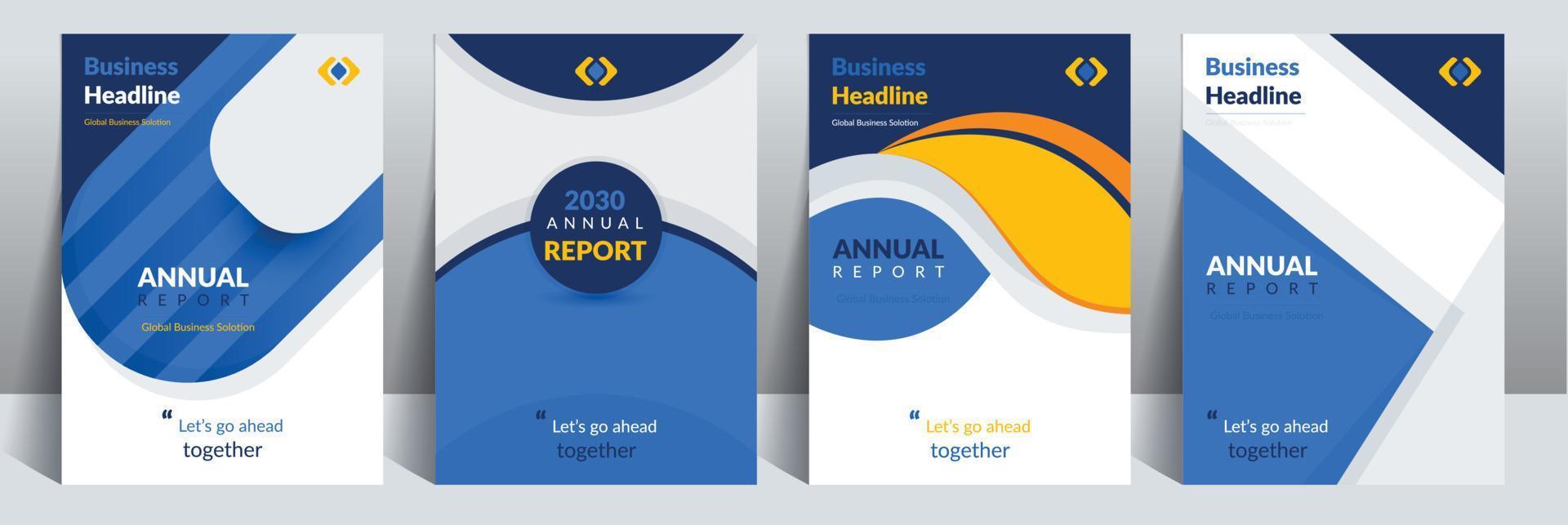 Annual Report Catalog Cover Design Template Concept adept to multipurpose Project vector
