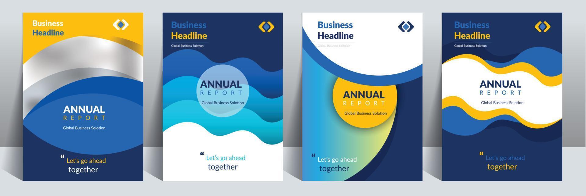 Annual Report Catalog Cover Design Template Concept adept to multipurpose Project vector
