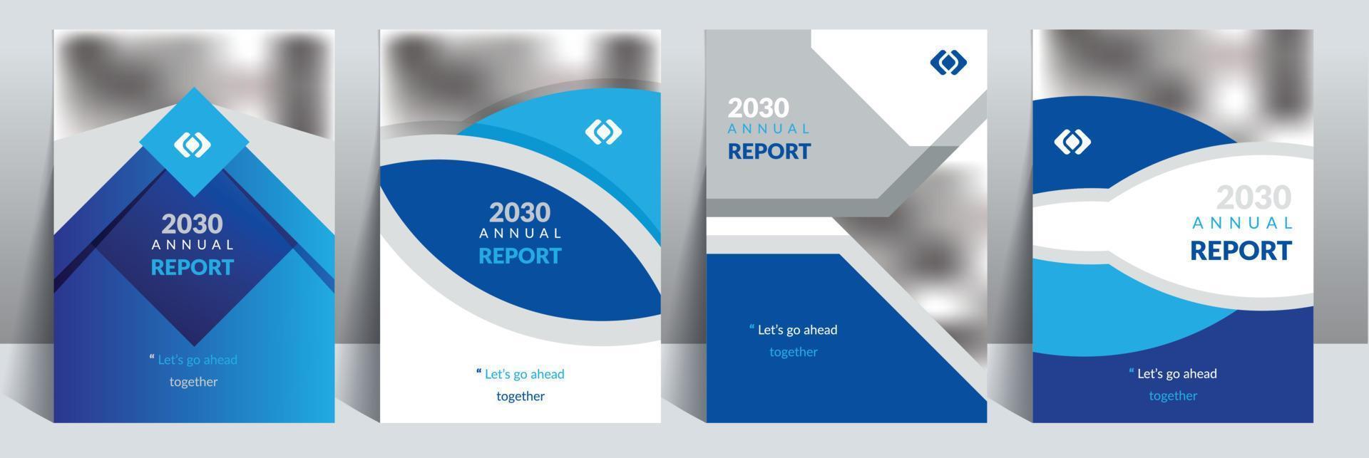 Annual Report Catalog Cover Design Template Concept adept to multipurpose Project vector
