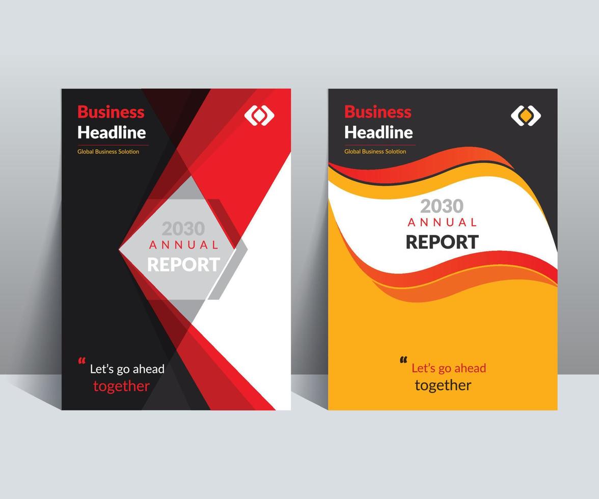 Annual Report Design Template adept to any Project vector