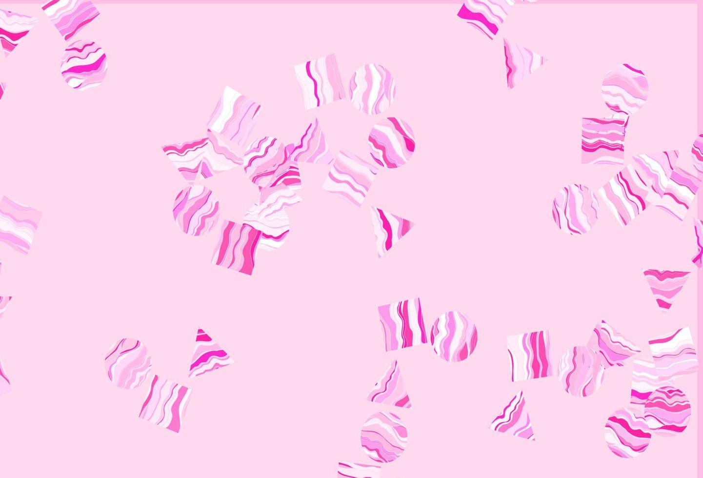 Light Pink vector layout with circles, lines, rectangles.