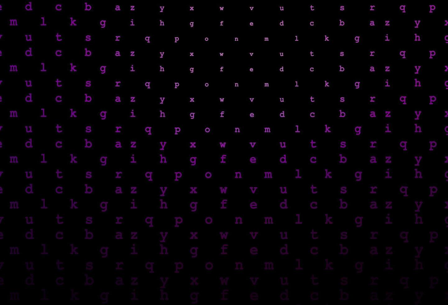 Dark purple vector template with isolated letters.