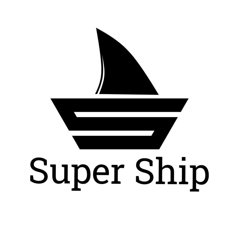 logotipo de super barco vector
