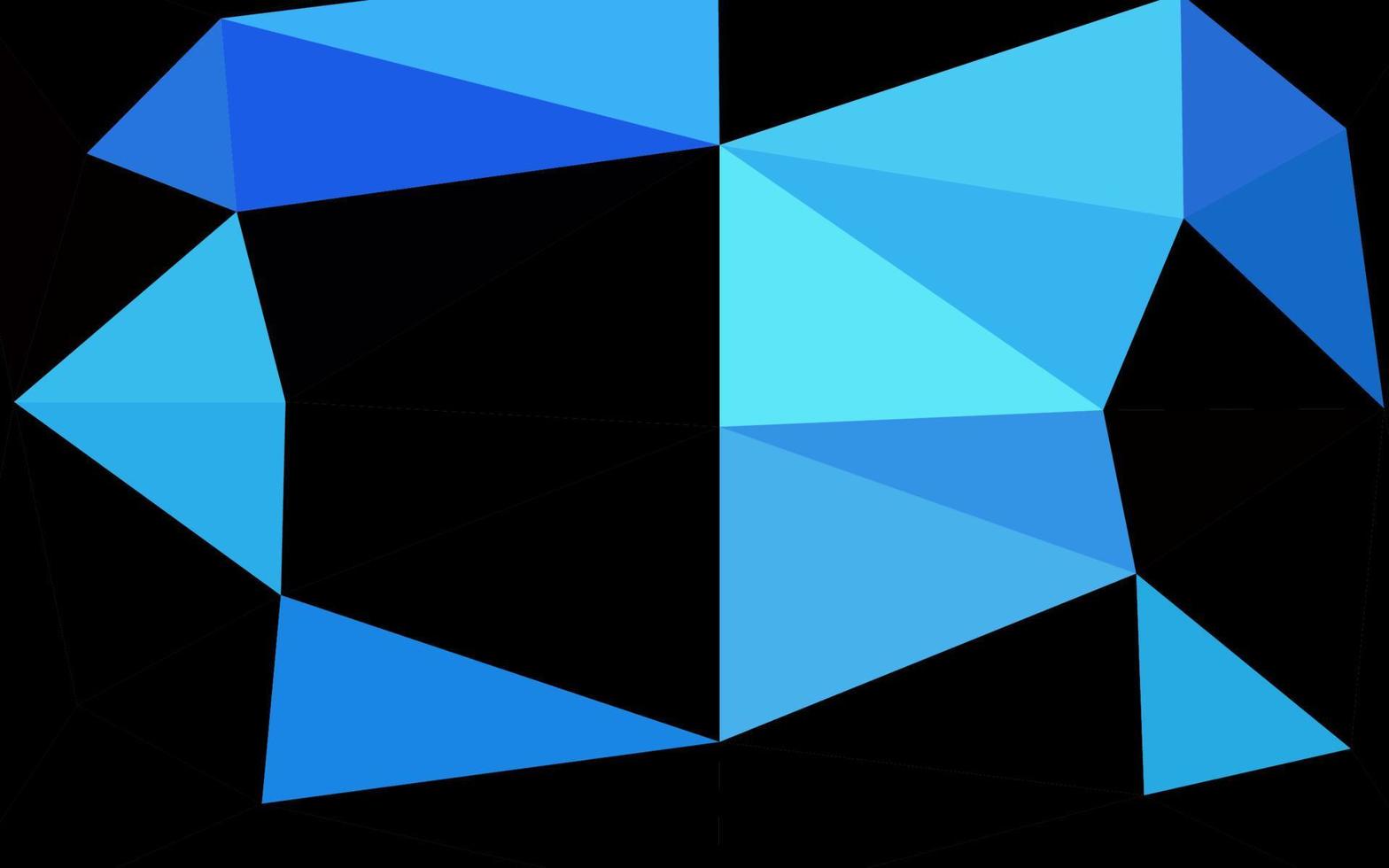 Plantilla de triángulo borroso de vector azul oscuro.