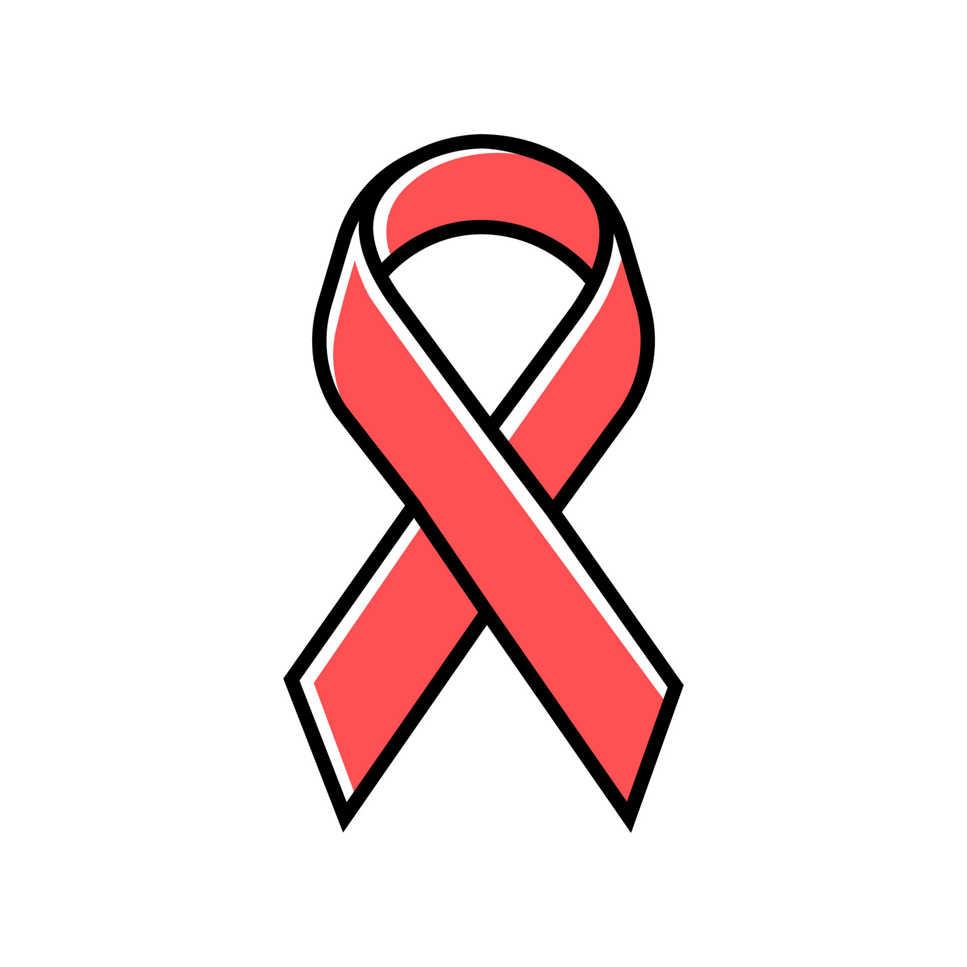 Awareness ribbon color icon. Public awareness to disability, medical
