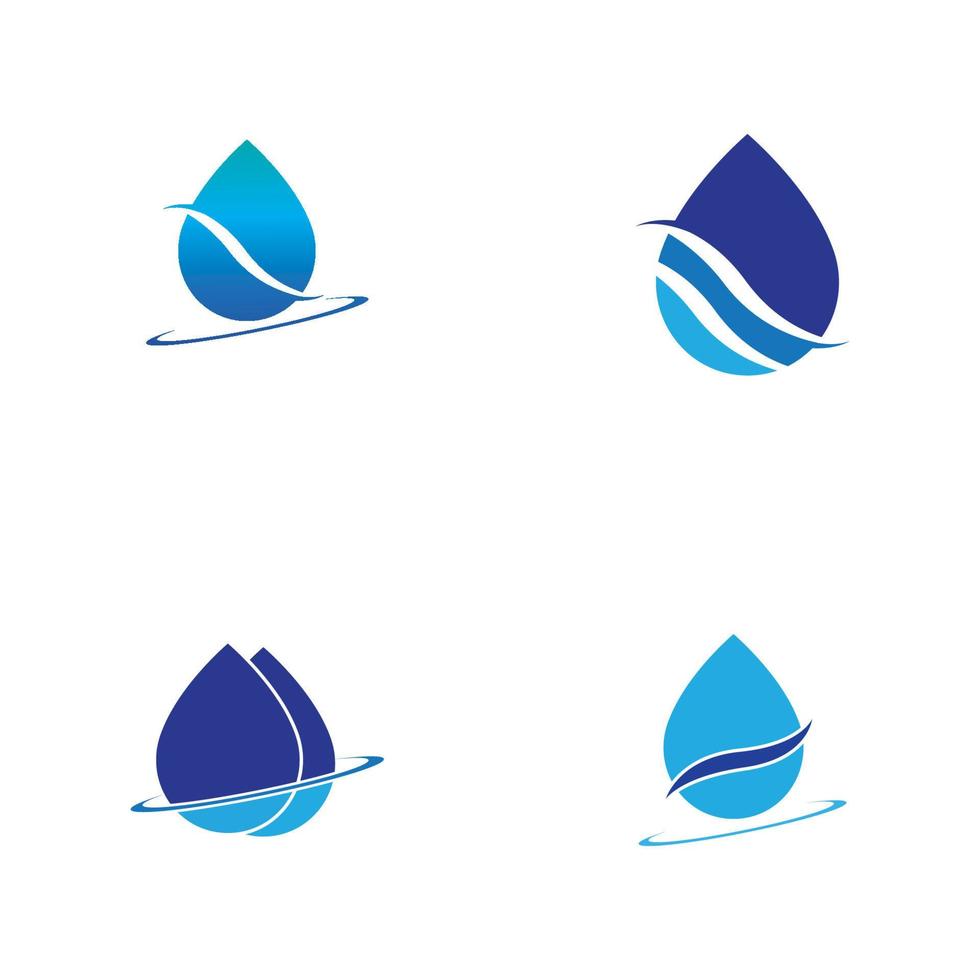 Diseño de ilustración de vector de plantilla de logotipo de gota de agua