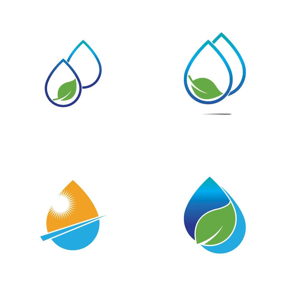 Diseño de ilustración de vector de plantilla de logotipo de gota de agua