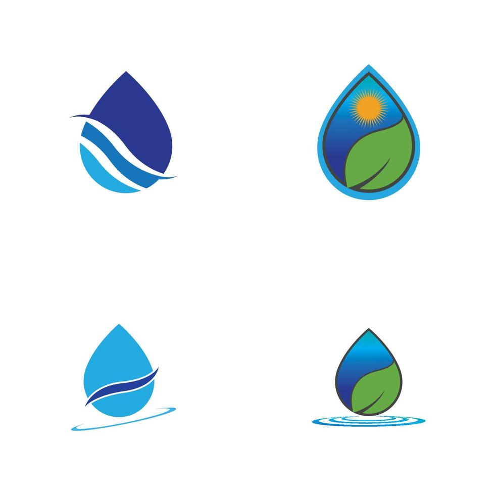 Diseño de ilustración de vector de plantilla de logotipo de gota de agua