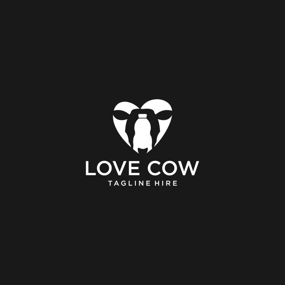 Cow logo illustration, logo template, cow Lovers, community logo. vector