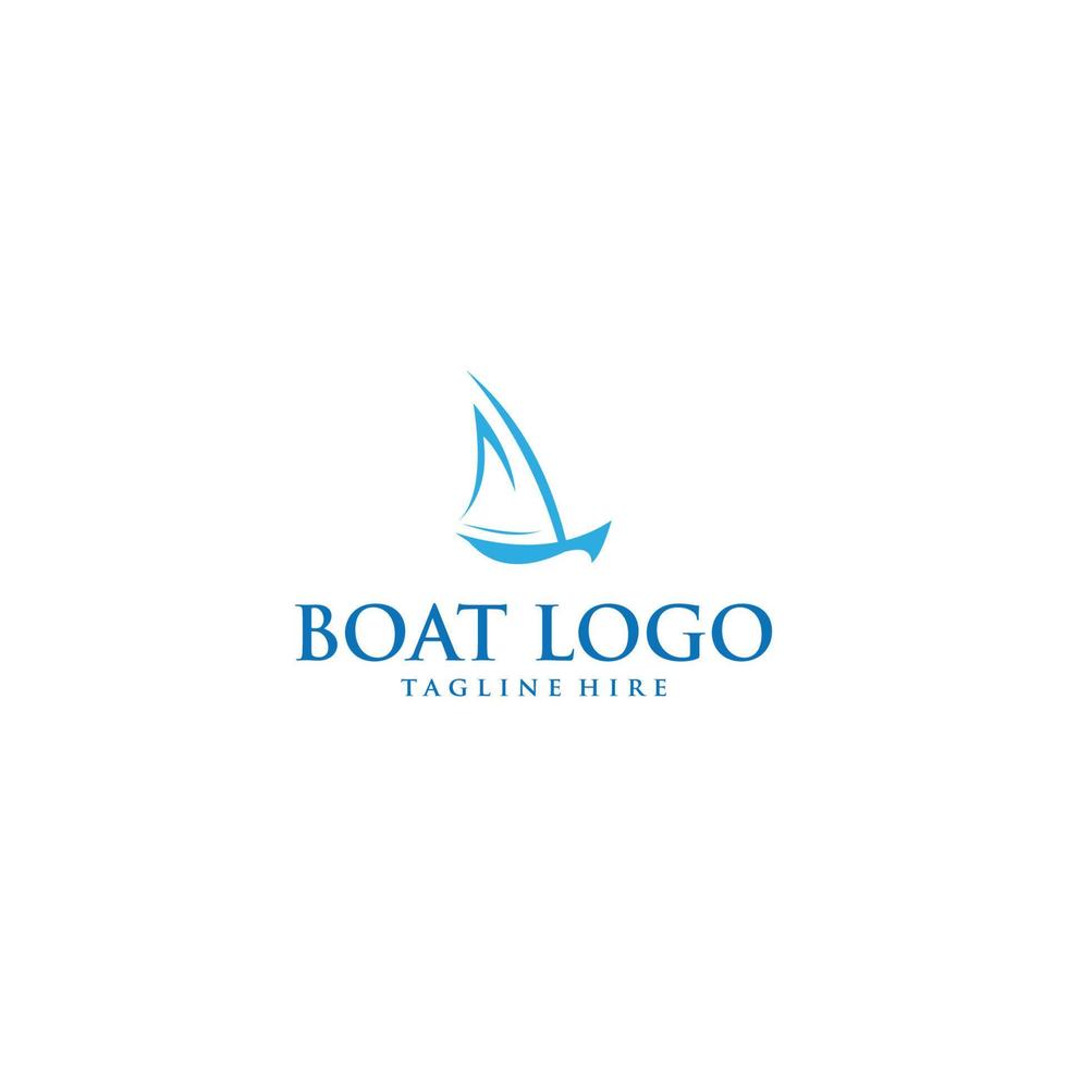 Boat Logo Design Template Vector Graphic Branding Element.