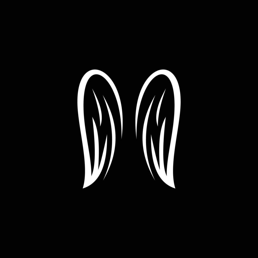 Bird wings vector icon. Angel wings vector icon.
