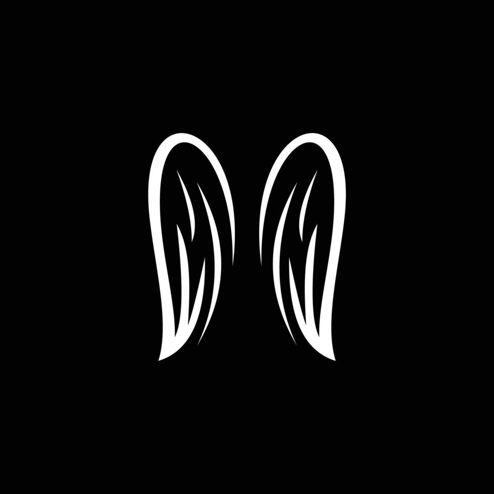 Bird wings vector icon. Angel wings vector icon.