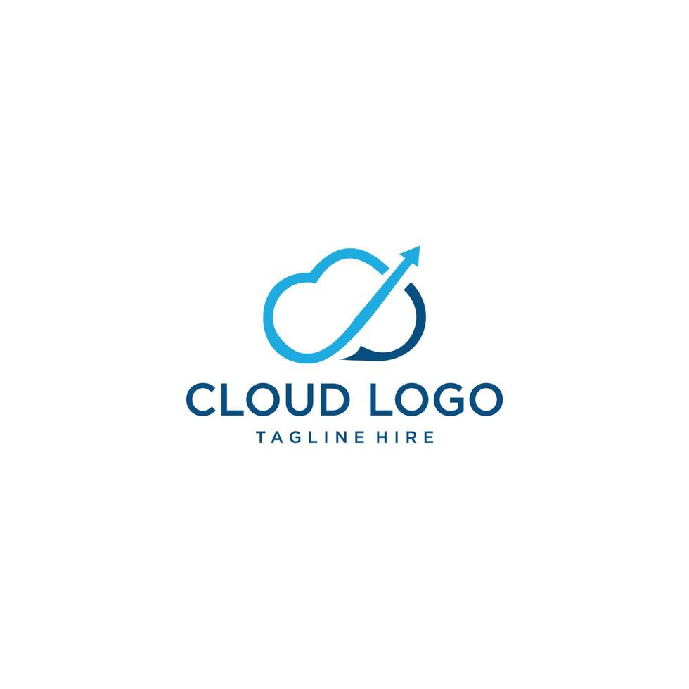 Cloud Technology logo design template. vector illustration