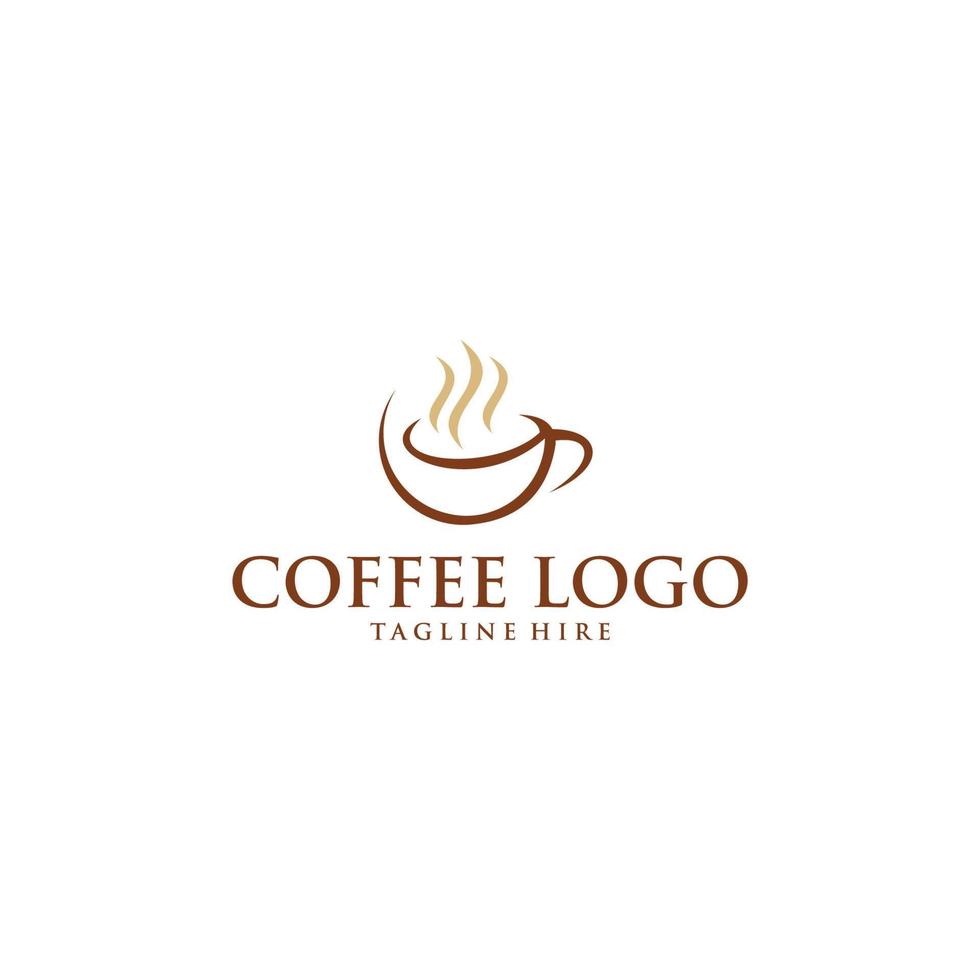 Cofee cafe logo design vector