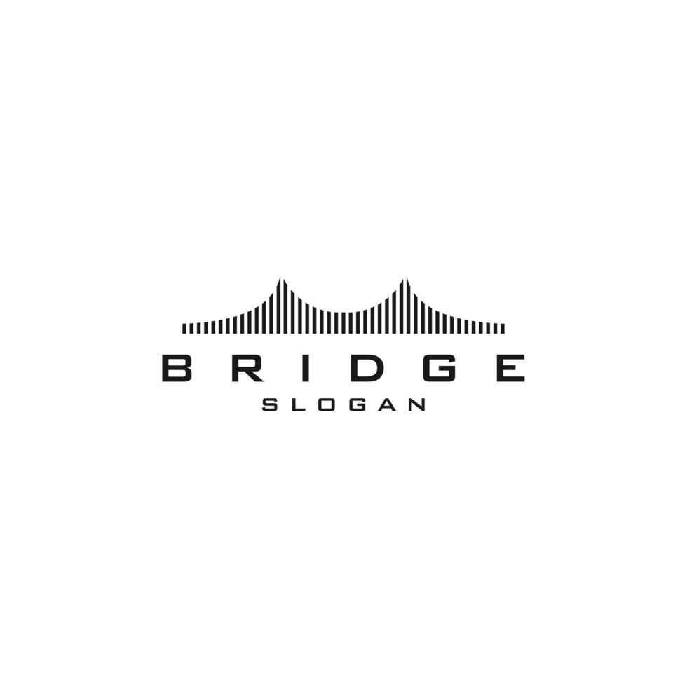 creative abstract bridge logo design template vector