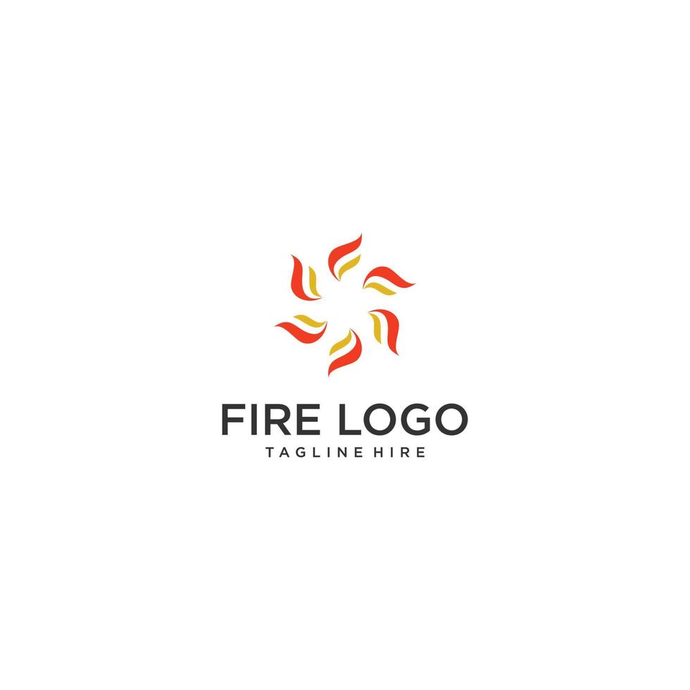 fire vector illustration of isolated fire sign - fire icon in flat style