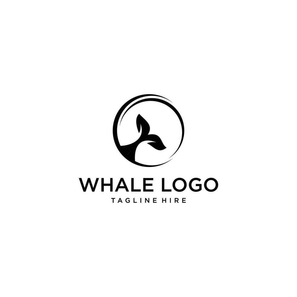 whale fish logo concept, whale vector icon