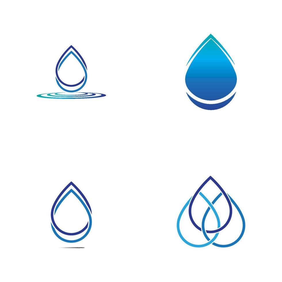 Diseño de ilustración de vector de plantilla de logotipo de gota de agua