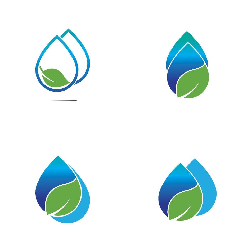 Diseño de ilustración de vector de plantilla de logotipo de gota de agua