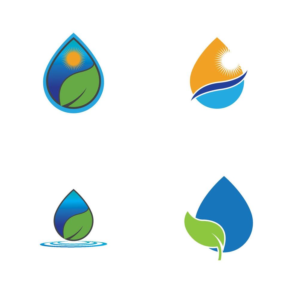 water drop Logo Template vector illustration design