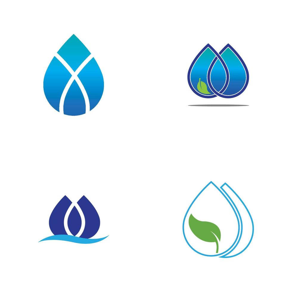 Diseño de ilustración de vector de plantilla de logotipo de gota de agua