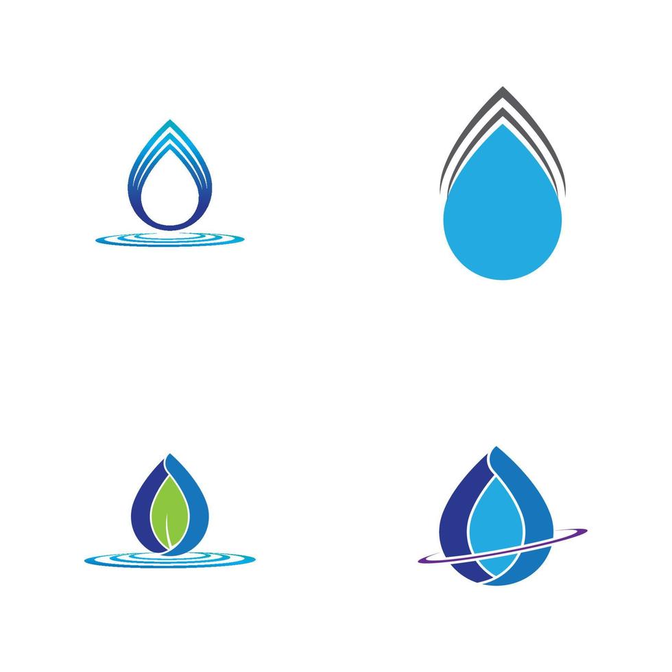 Diseño de ilustración de vector de plantilla de logotipo de gota de agua