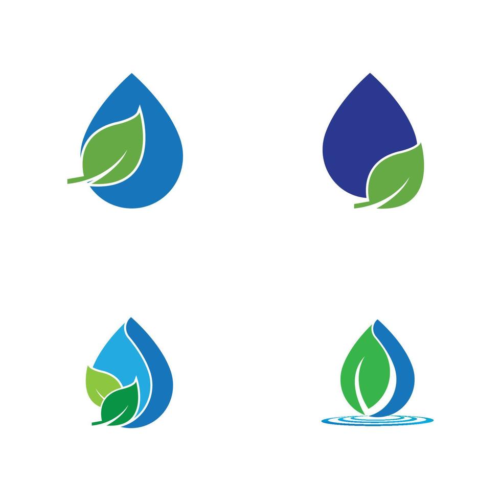 Diseño de ilustración de vector de plantilla de logotipo de gota de agua