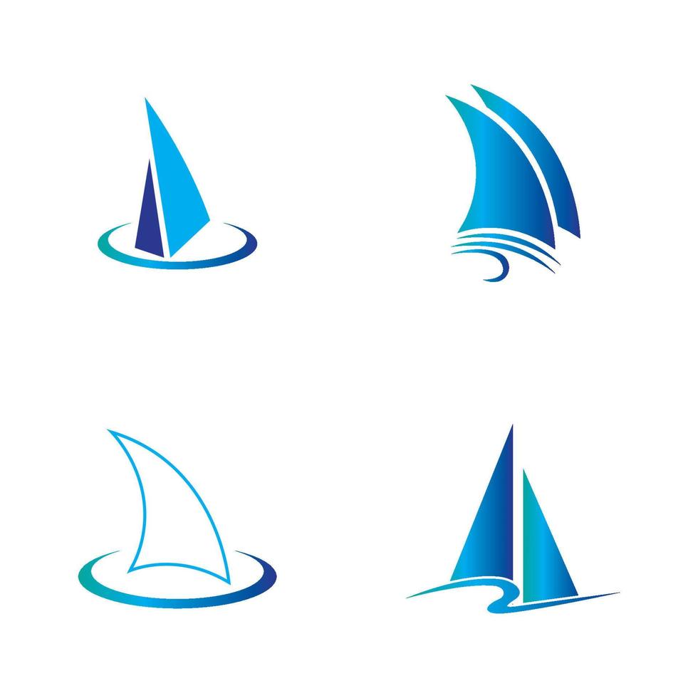 sailing logo vector icon concept illustration design template