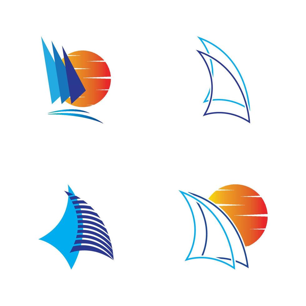 sailing logo vector icon concept illustration design template