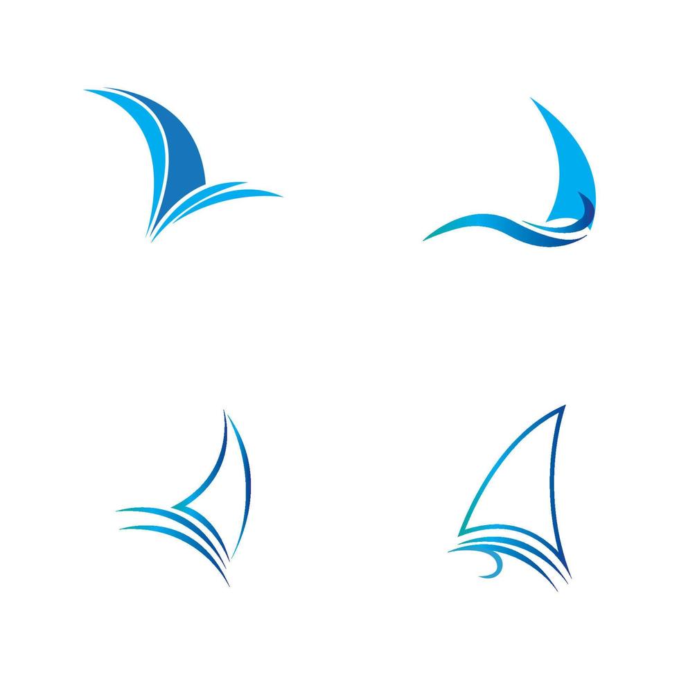 sailing logo vector icon concept illustration design template