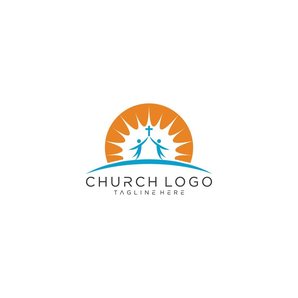 iglesia vector logo símbolo gráfico resumen plantilla