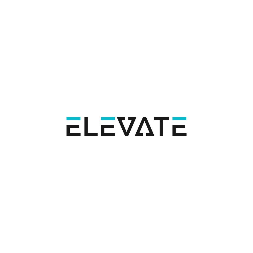 TYPOGRAPHY logo ELEVATE a modern download template vector