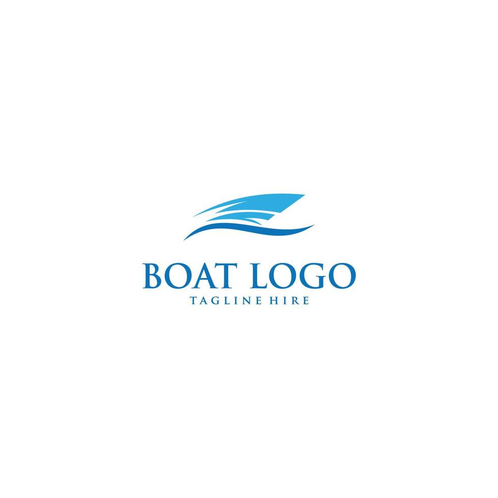 Boat Logo Design Template Vector Graphic Branding Element.