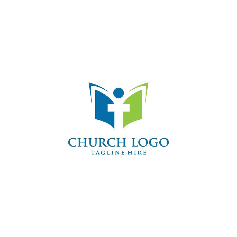 Church logo. Christian symbols. The Cross of Jesus, the fire of the Holy Spirit and the dove. vector