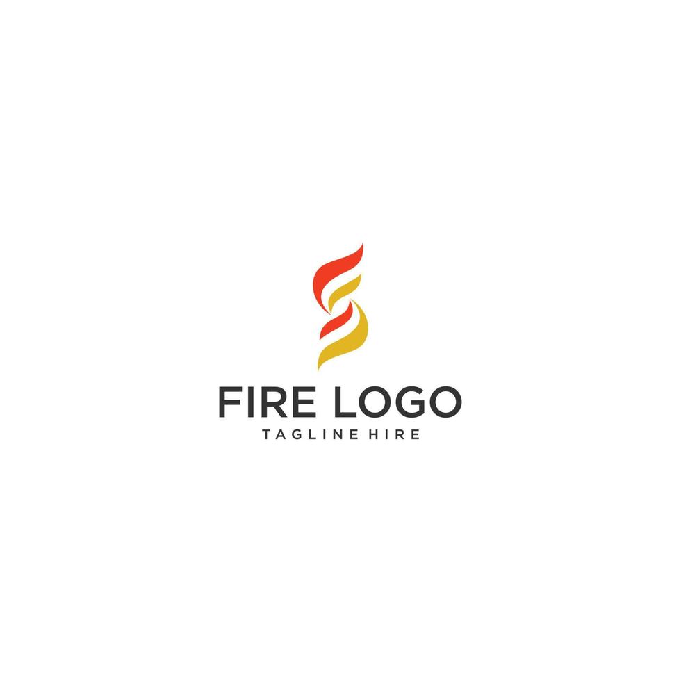 ilustración de vector de fuego de signo de fuego aislado - icono de fuego en estilo plano