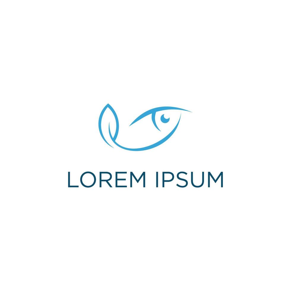 Fish in water Logo design vector template. Seafood restaurant shop store Logotype concept icon.