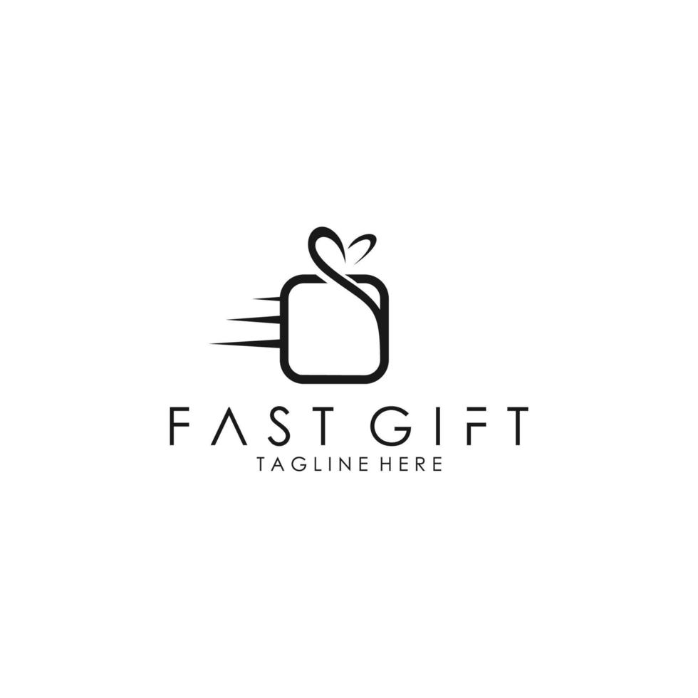 fast gift logo vector template download modern design